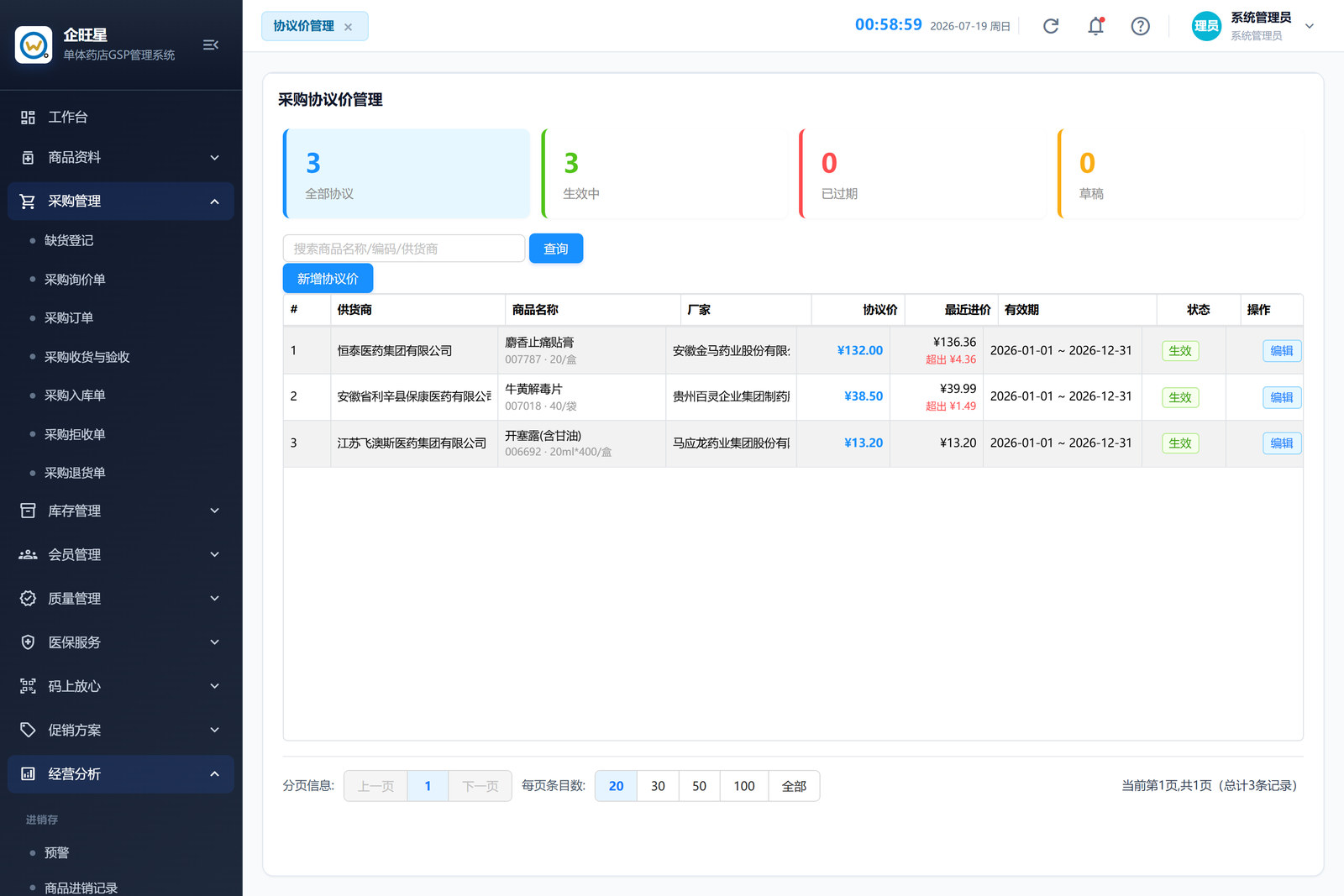 协议价管理（8.22）