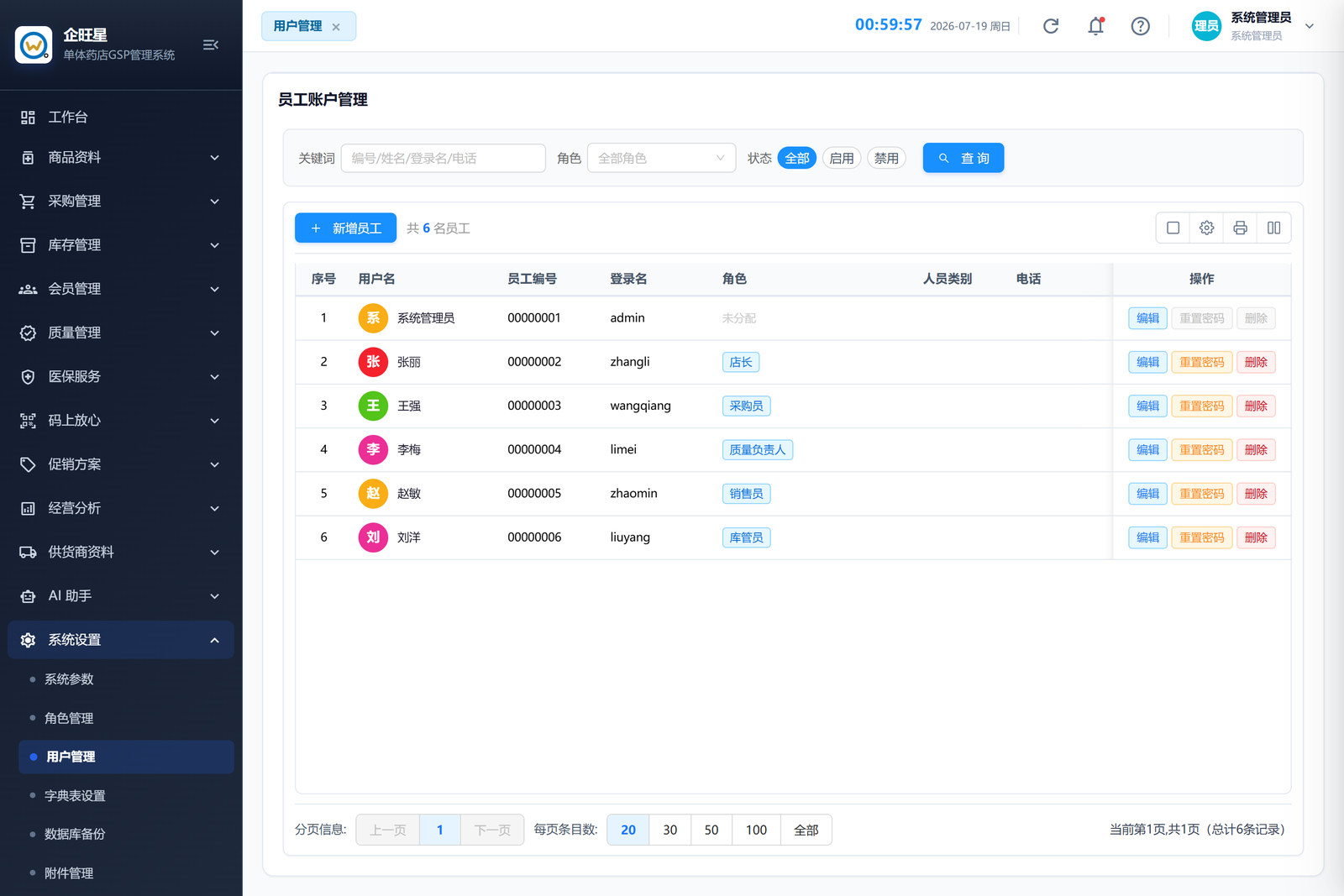 用户管理 · 列表页（13.3）